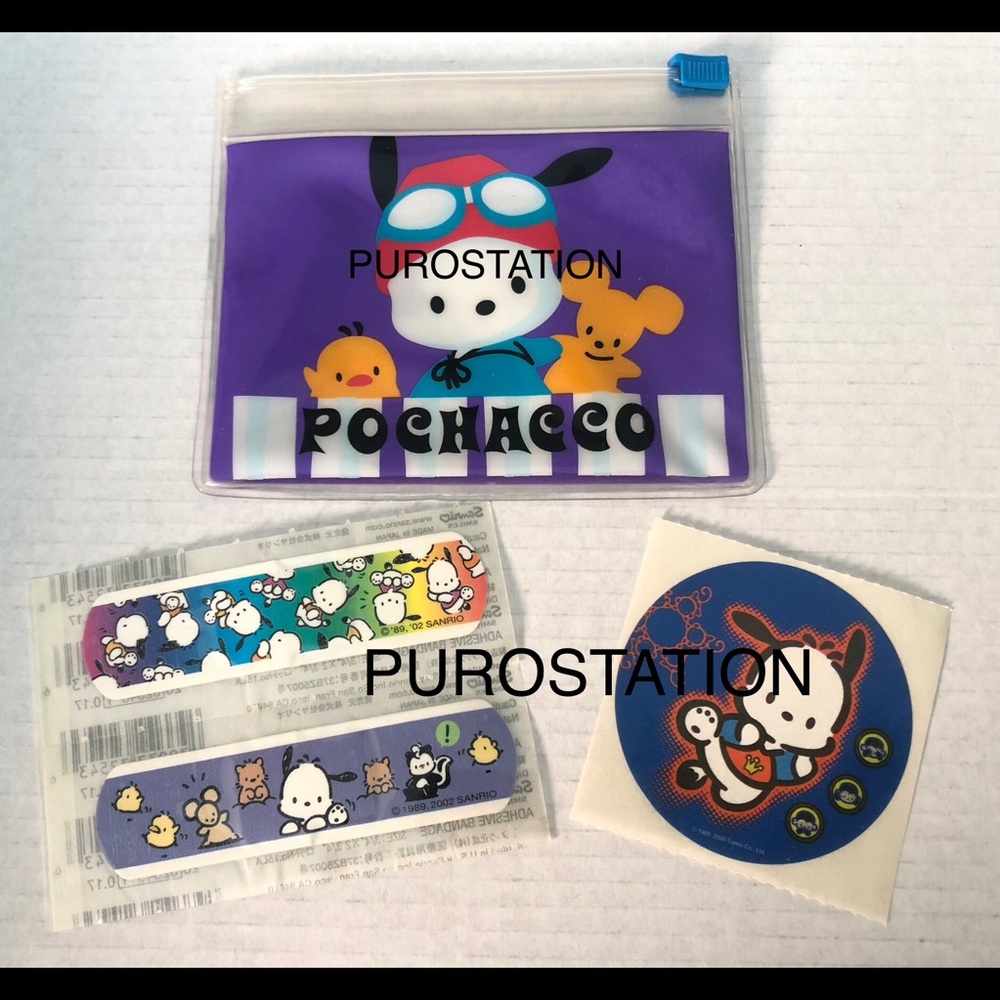 Sanrio Pochacco Pouch, Bandage, Sticker